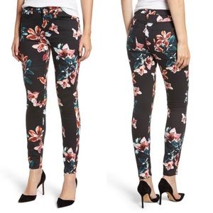 NWOT 7FAM The Ankle Skinny Jeans Floral Print